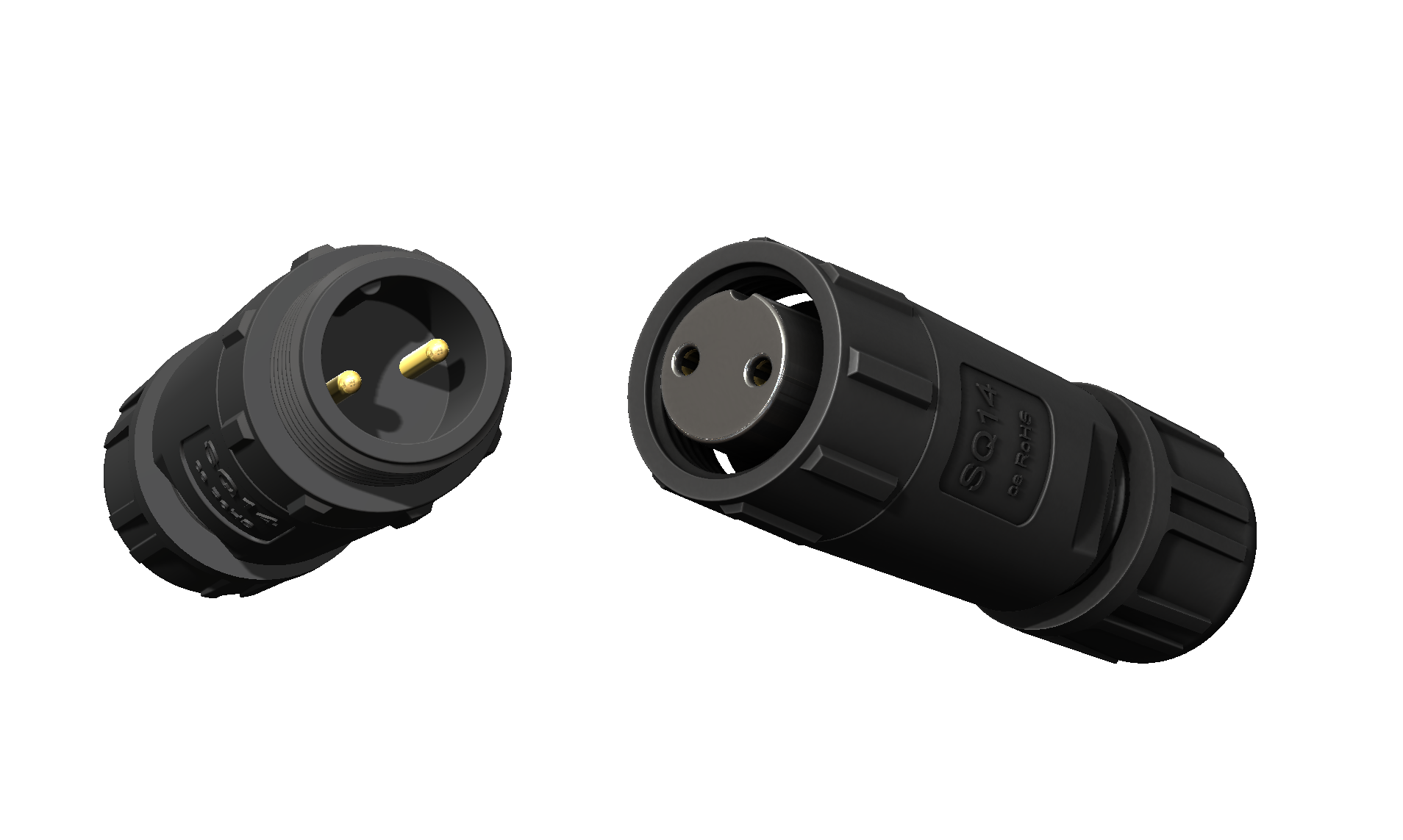 小型 5 针 4 针 3 针 2针连接器，防水等级 IP68